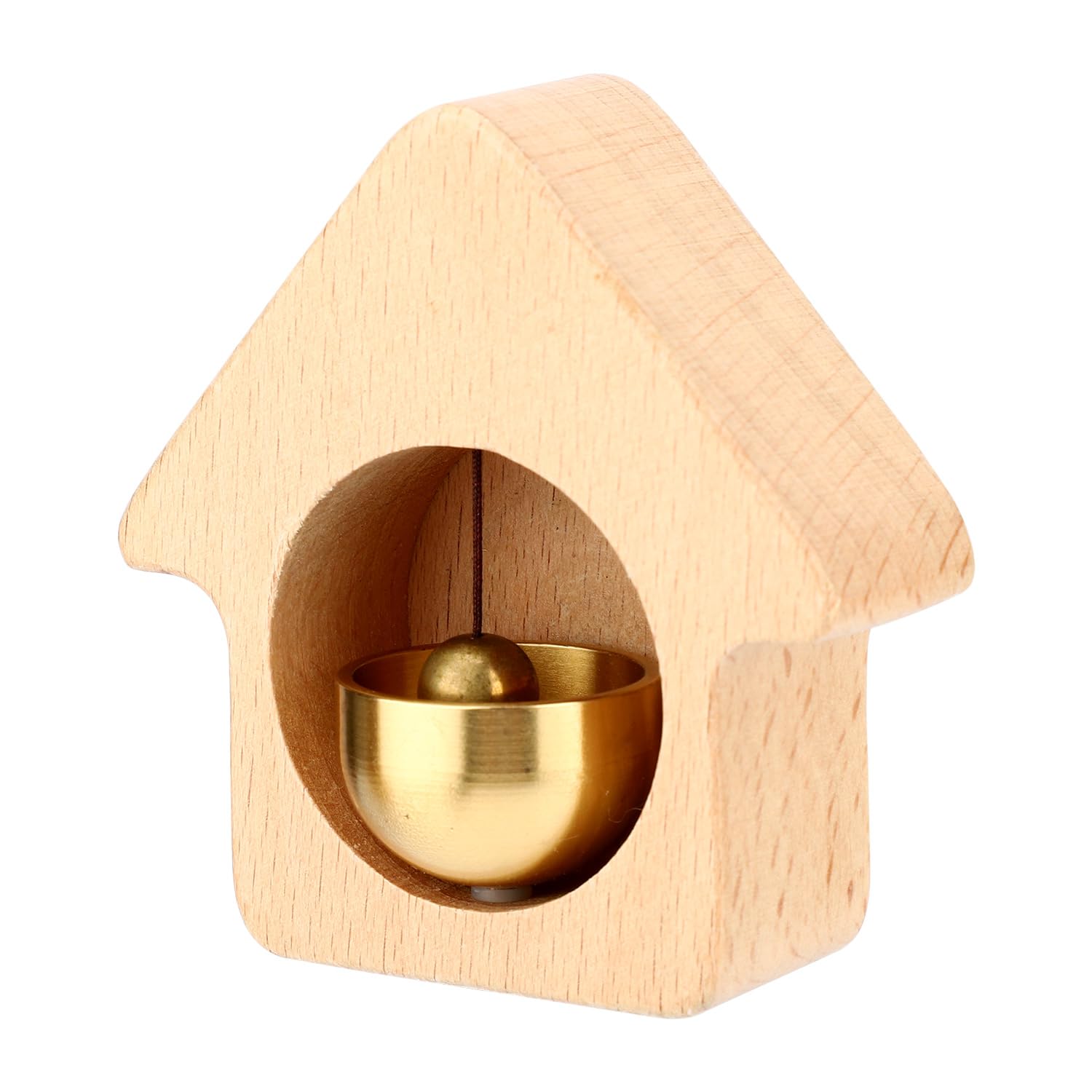 Shopkeepers Bell for Door Opening, Beech Wood Shopkeepers Bell Easy to Use Magnetic Doorbell Chime for Cafe Front Doors Pet Door Store Refrigerator (Candy House)
