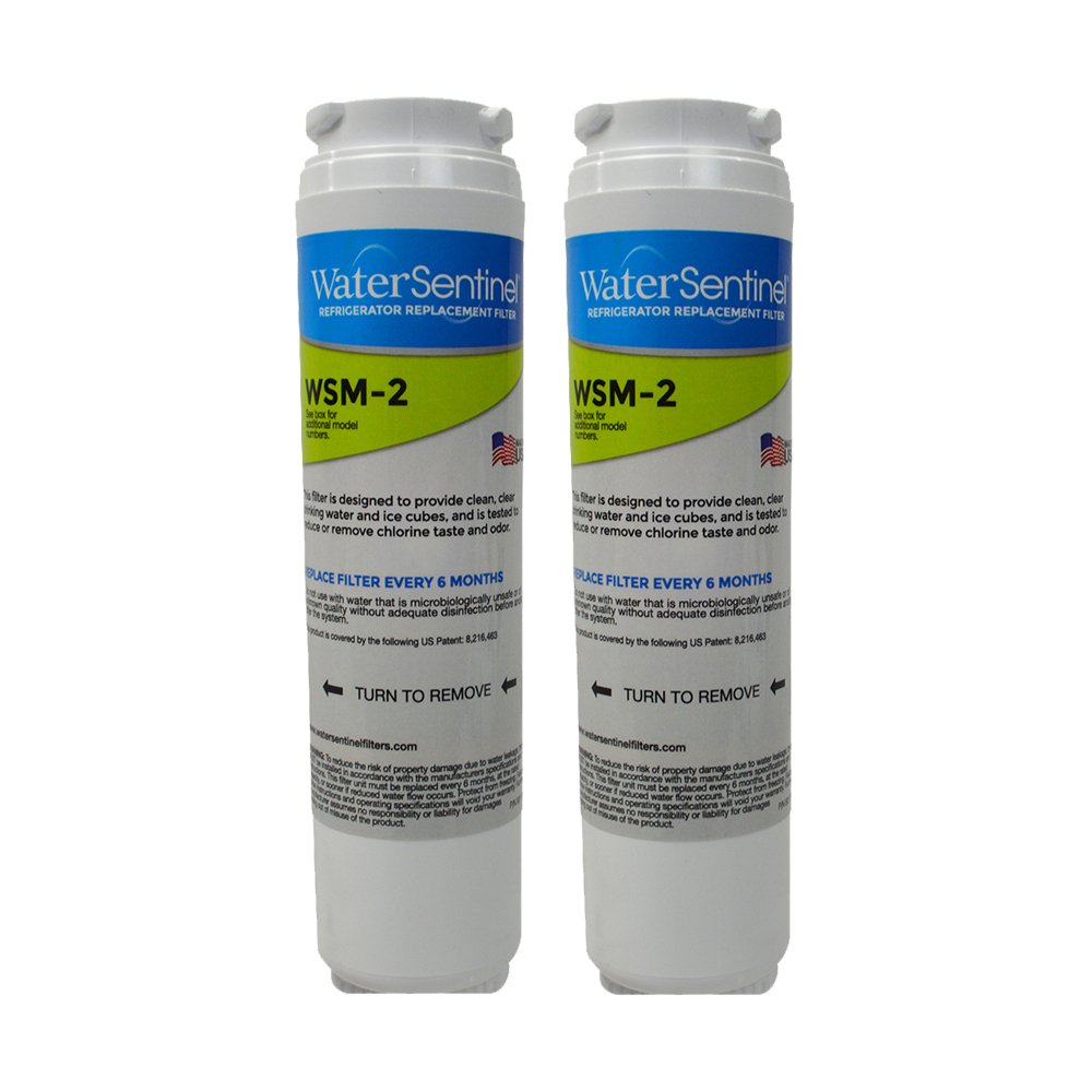 WaterSentinel WSM-2 Made in USA Refrigerator Replacement Filter: Fits Whirlpool FILTER 4 Filters (2-Pack)
