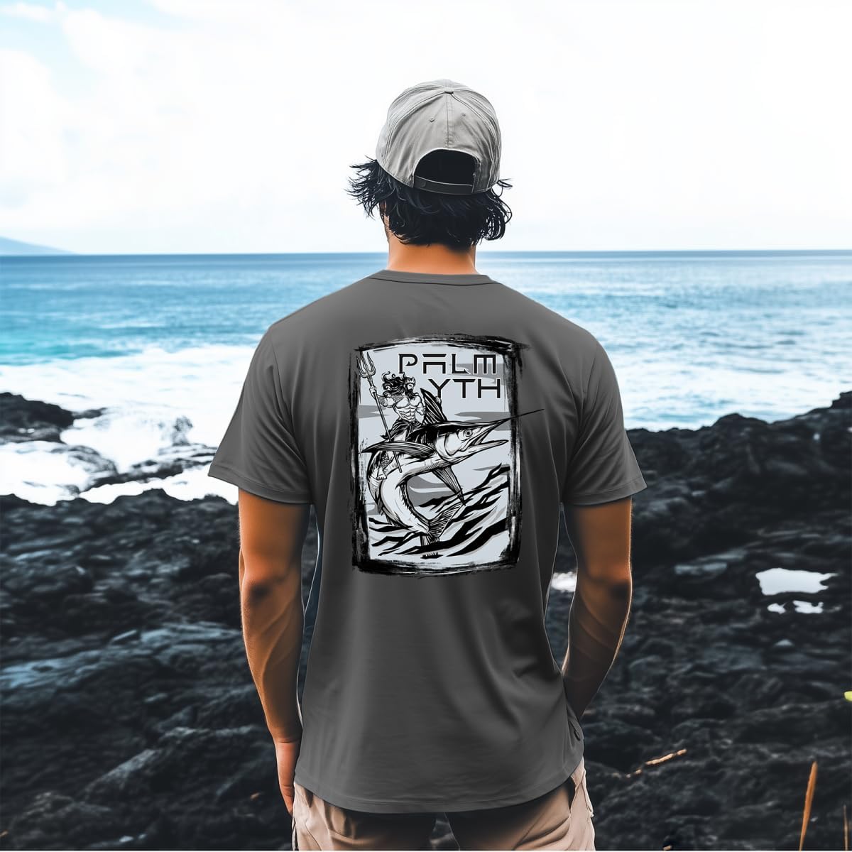 Palmyth Fishing Shirts for Men Sun Protection Shirts Short Sleeve UPF 50+ T-Shirt Tee Quick Dry - Image 2
