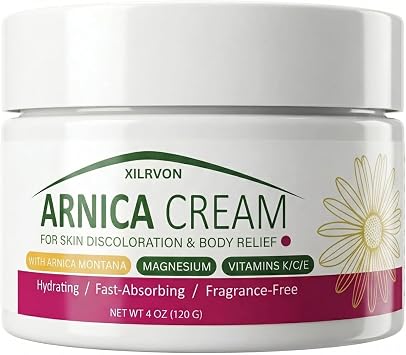 Arnica Cream for Skin Discoloration, Soothing Hydrating Formula with Magnesium and Vitamins K, C & E, Suitable for Thin and Sensitive Skin for Seniors All Ages, 4.2 Oz