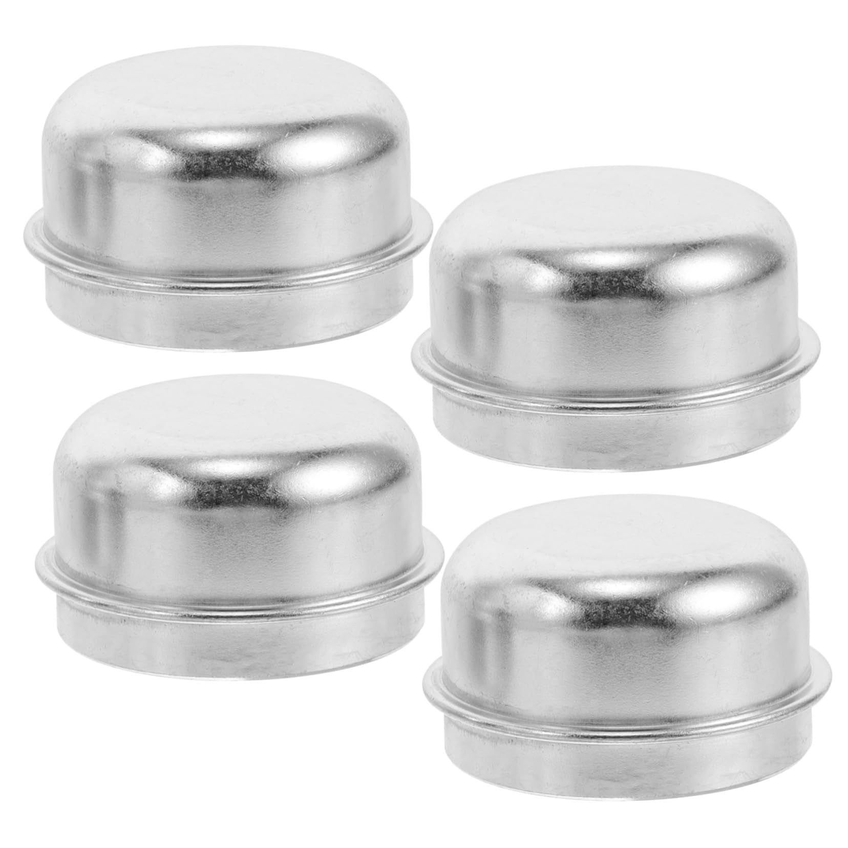 Unomor 4pcs Trailer Bearing Cap Metal Hub Caps for Efficient Protection of Rv Boat Flatbed and Other Towed Vehicles Easy Installation Versatile Compatibility Wear