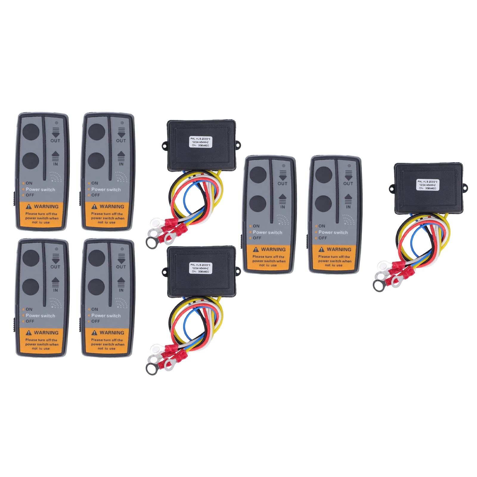 6 PCs Universal Wireless Winch Fernbediener mit 3 434 MHz -Empfänger für ATV -LKW