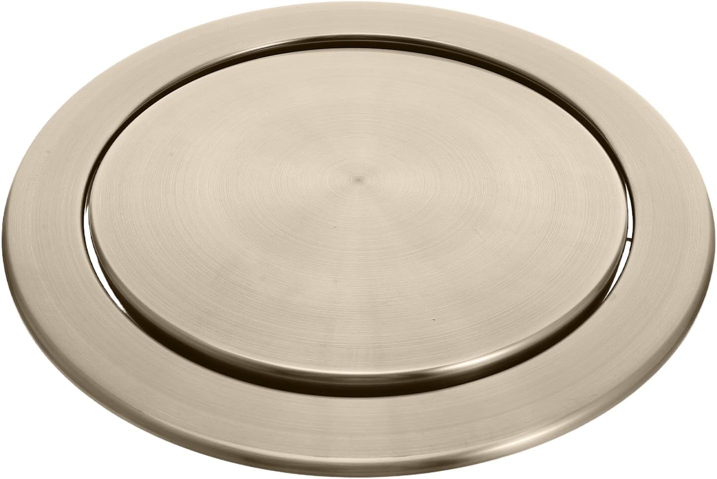 Recessed Trash Can Lid Stainless Steel Waste Container Cover Balance Flap Swing Lid for Kitchen Countertop Built-in Garbage Bin Accessory