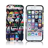 iPhone 6 Plus Case,CLOUDS[Night Luminous Glow]Luxury Cool Cute Lion Animal Pattern Design TPU Rubber Silicone Gel Slim Flexible Soft Protective Cover for iPhone 6 Plus 5.5inch