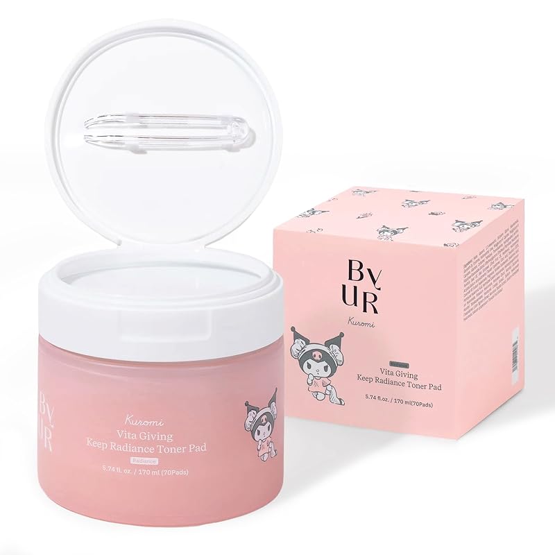 ByUR Vita Giving Sanrio Kuromi K-Spa Discos de Algodão para Cuidados Faciais, 70 unidades