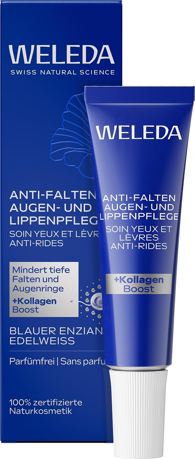Weleda Bio Anti Falten Augenpflege & Lippenpflege – Blauer Enzian & Edelweiß, Naturkosmetik