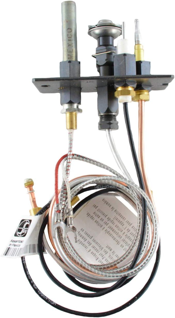 Pilot assembly with wires neatly coiled, showing the included orifices