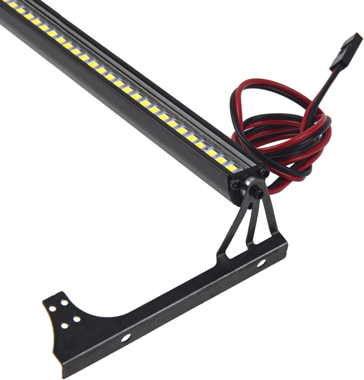5.9" RC 36Led LED Light Bar Roof LED Lamp Body Shell Roof Light Compatible with Traxxas TRX-4 SCX10 90046 D90 SCX10 II CC01 Redcat Gen7 1/10 RC Crawler Car Truck (Wrangler Bracket)