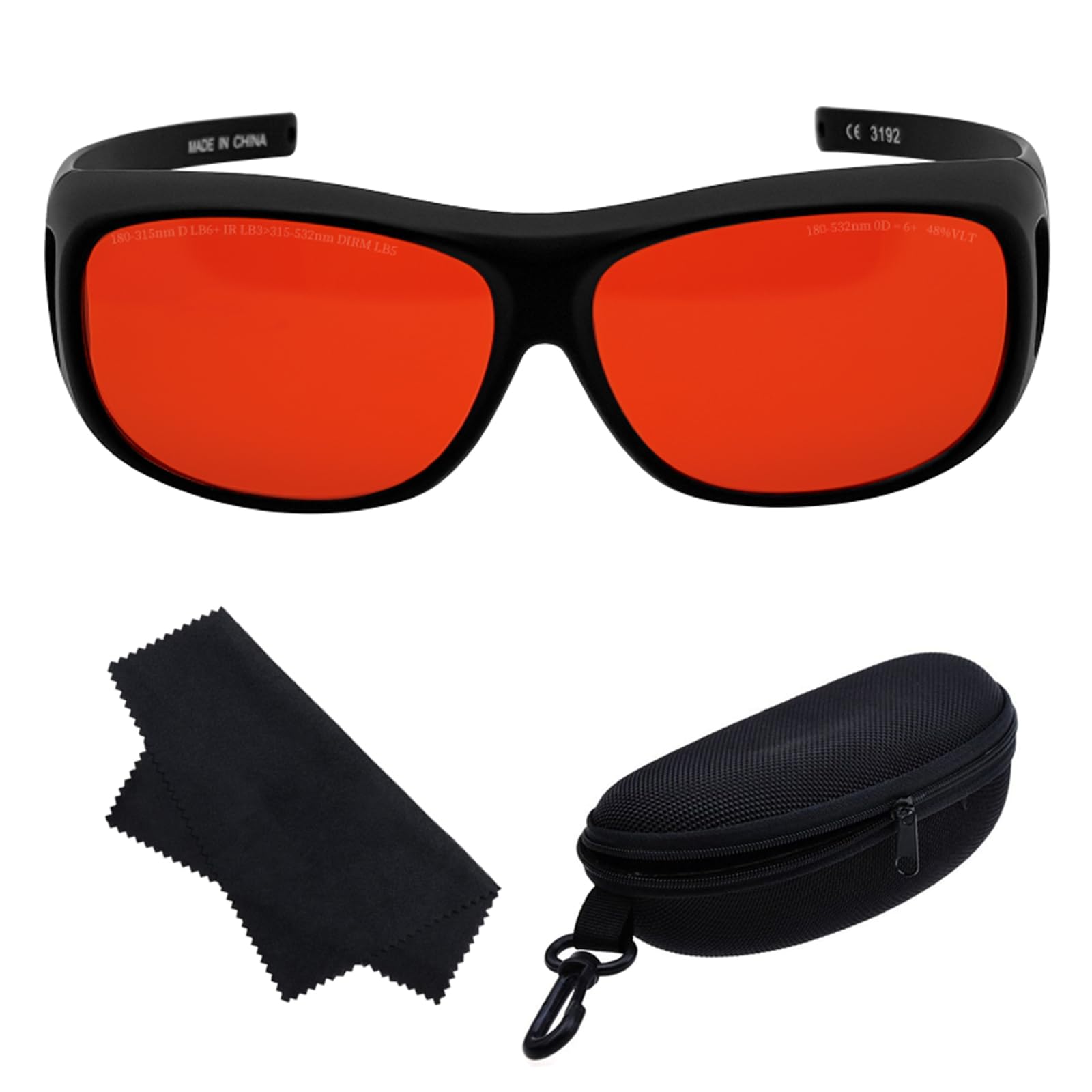 Occhiali di sicurezza laser, 190 nm - 540 nm OD6 + occhiali protettivi professionali per occhi con luce UV/laser viola e blu