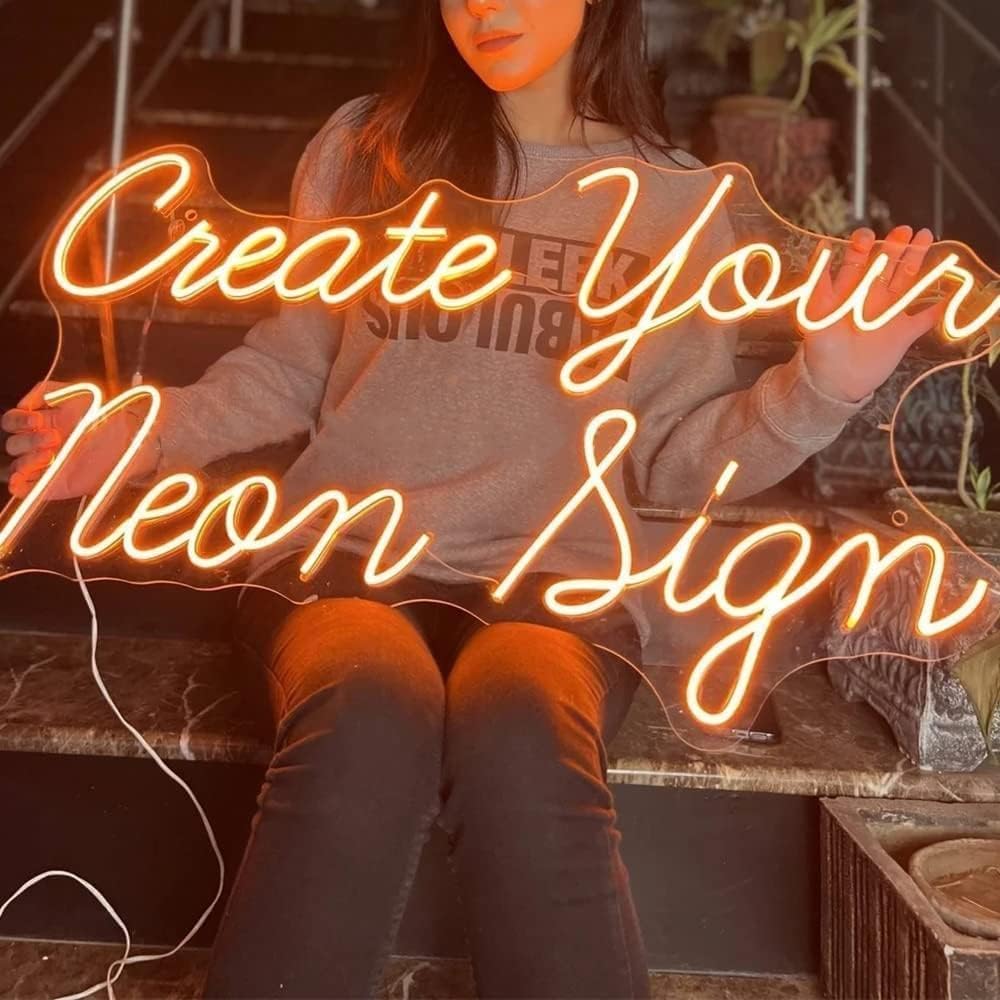 Custom Neon Signs For Wedding Bedroom Birthday Party Home Décor Personalized Dimmable - LED Neon Lights Sign Room Decorations Bars Salon Cafe Business Shop Entrance Neon Logo Signs