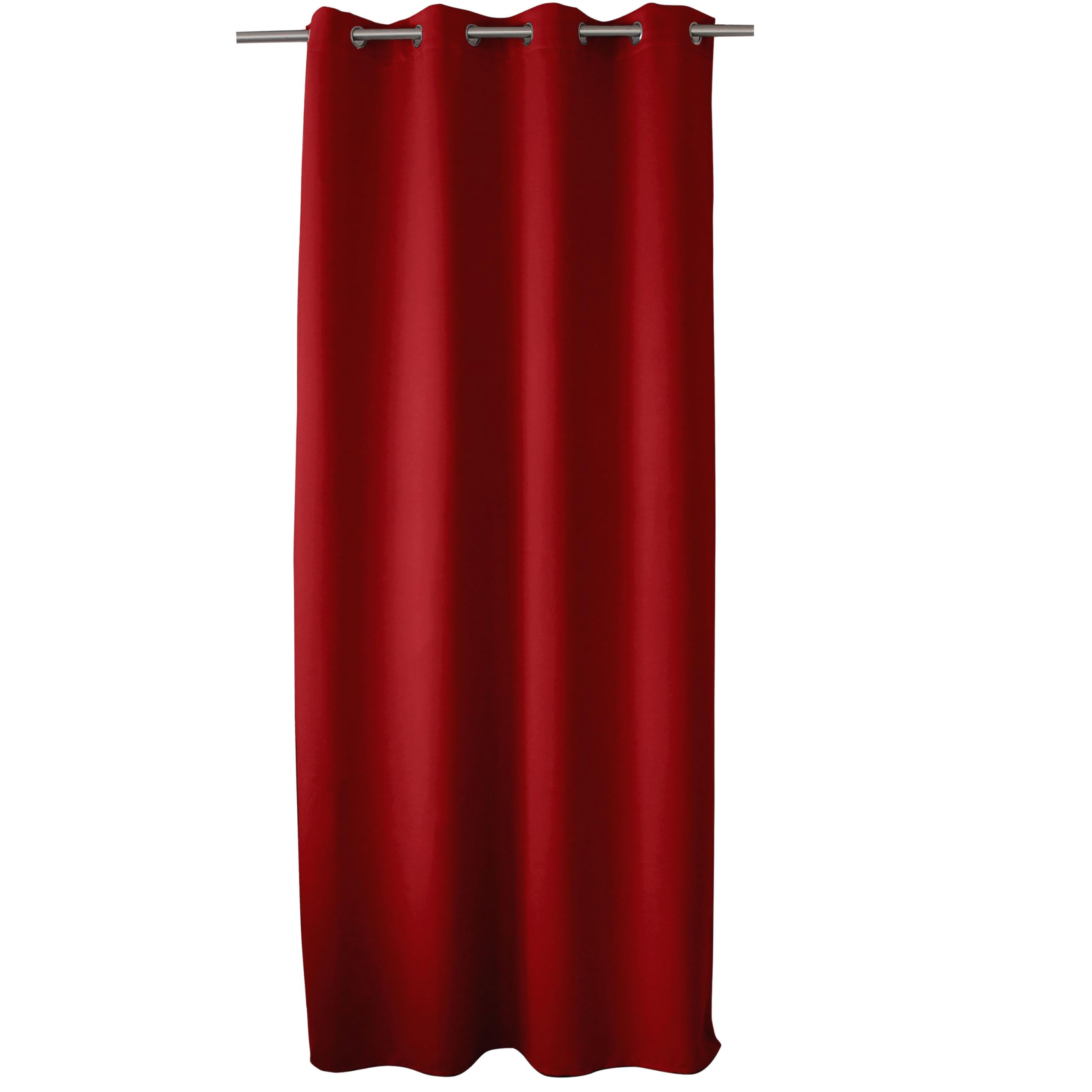 ED ENJOY HOME Rideau Occultant avec Œillets argentés, Rouge, 140x240cm, 100% Polyester, Tissu Certifié Oeko-​TEX, Collection Réglisse