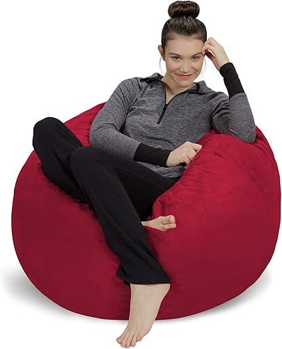 Miniatura 36 de Sofa Sack: puff de felpa ultra suave, con espuma viscoelástica y funda de micro-gamuza, mueble rellenos de espuma y accesorios rellenos de espuma