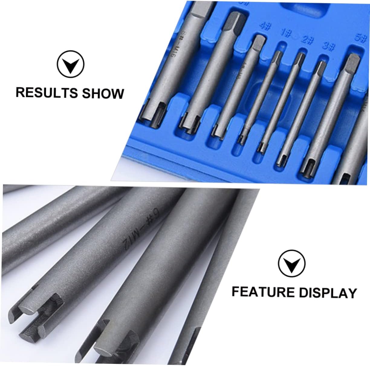 jojofuny Screw Extractor Set Broken Head Screw Remover Household and Industrial Use