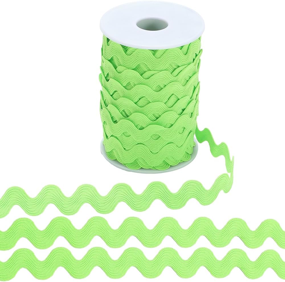 GORGECRAFT 25 Yards 10mm Wide RIC Rac Trim Wavy Bending Ribbon Light Pink Rick Rack Fringe Trim Zig Zag Lace Edging Braid Trimming Polyester Webbing Ribbons for Sewing DIY Crafts Gift Wrapping