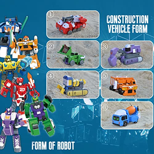 Wenbeier Construction Vehicle 6-In-1 Combined Large Robot Toys Take Apart Deformation Robot Truck Assemble Cars Set For Boys & Girls Ages 6-12 #TOP3