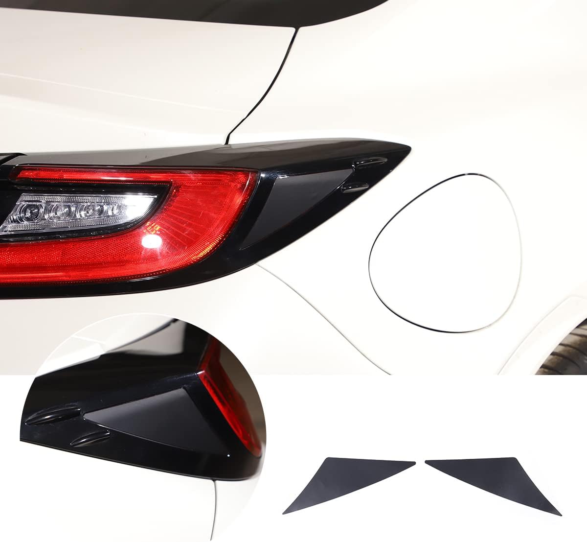 Sekhyna Tail Light Lamp Side Triangle Sticker Trim PVC 2PCS Compatible with Subaru BRZ ZD8 2022 (Carbon Fiber Pattern)