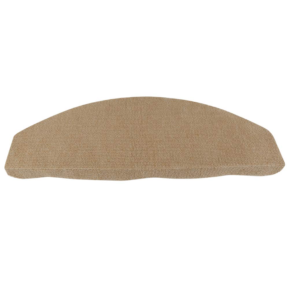Tappetini antiscivolo per scale, 65 x 25 cm, autoadesivi, per insonorizzazione e protezione, ideali per anziani, bambini e animali domestici, set da 15 (semicerchio, marrone)