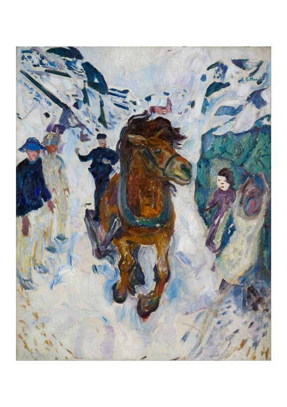 Affiche encadrée Edvard Munch tableau Cheval au Galop décoration murale