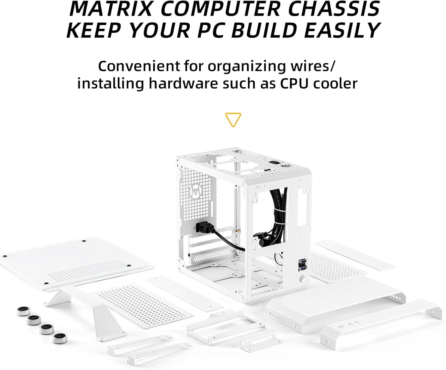 Mechanic Master Cool Cube Series C24 Mini-ITX Case/Alumium/Steel/GPU Length Within 245mm, SFX/L PSU Computer Case (Polar White Classic Version)