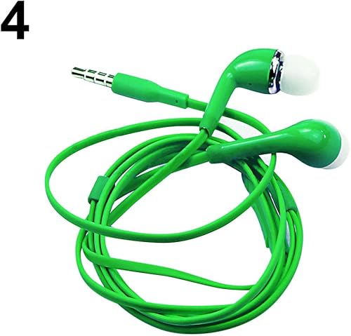 Auricolari Huhuswwbin Cuffie In-Ear Stereo Universale Auricolare cuffia auricolare stereo con auricolare in-ear 3 5 con microfono per Samsung Note verde