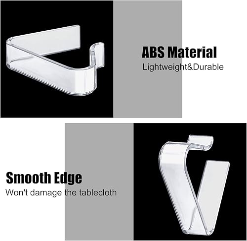 Miniatura 3 de 12 clips de plástico para mantel, clips transparentes para mantel de picnic para mesas al aire libre, soporte para mantel grande, clips para
