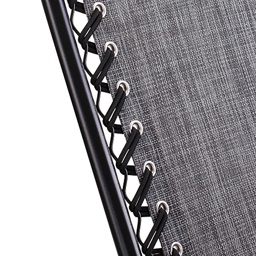 VonHaus Premium Heavy Duty Textoline Zero Gravity Chair with Canopy