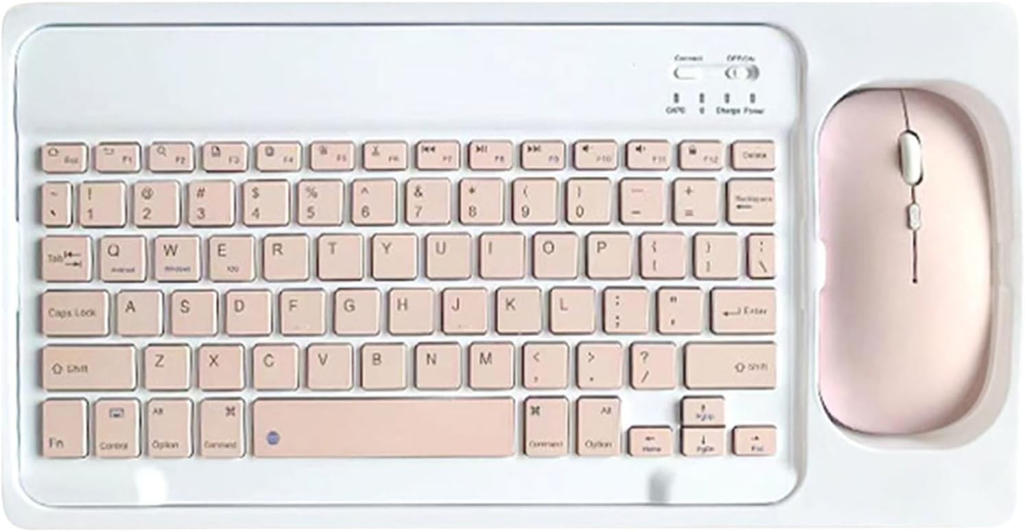 Keyboard and Mouse Wireless Combo 2.4GHz, Compact Cordless Computer Keyboard and Mouse Set, Silent Wireless Keyboard and Mouse, Lag-Free for Computer, Laptop, PC, Windows, Chrome OS