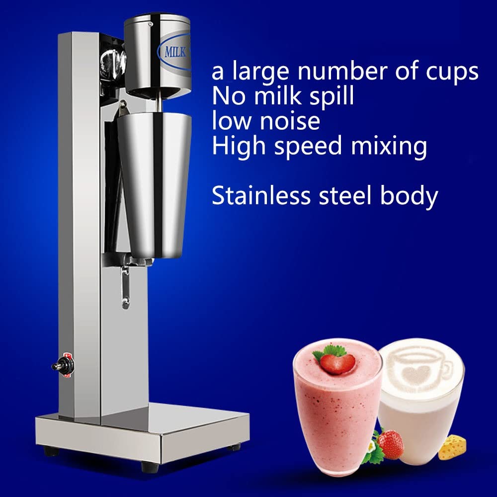 Macchina Da Shaker Al Latte Elettrico Maker Markshake 2 Velocità Professionale Bevi Mixer Acciaio Inossidabile Macchina Classica Del Miscelatore Per Il Latte Smoothie And Drink Stand Mixer 180 W