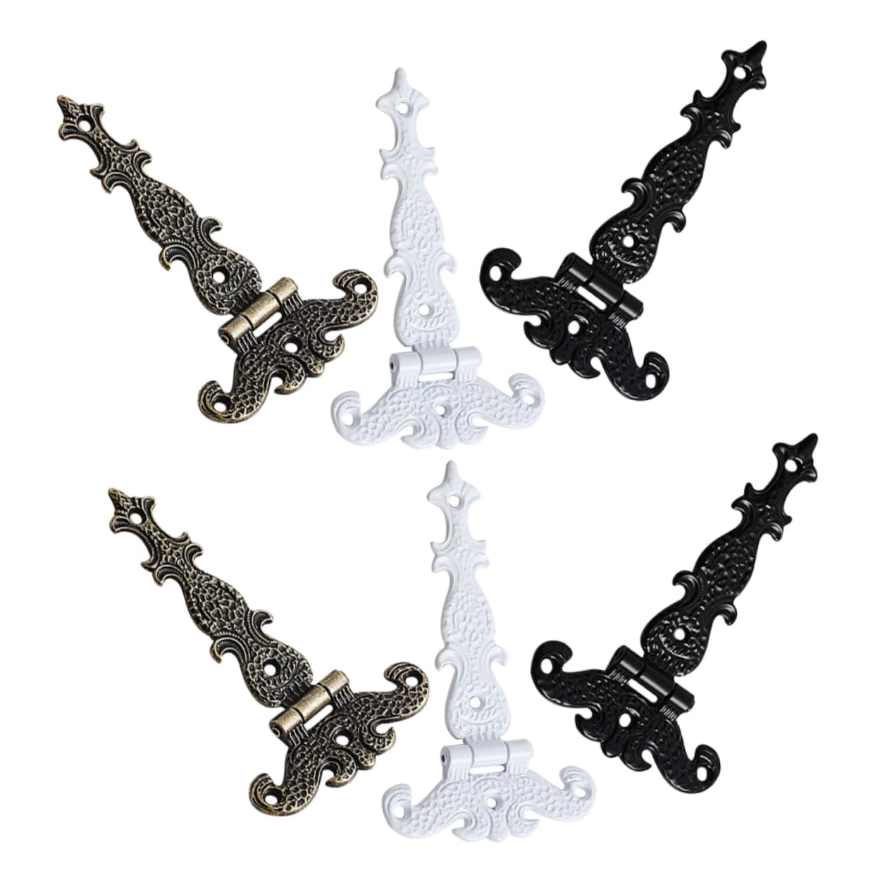 SHINEOFI 4 Set Cerniere In Metallo Per Scatole Cerniere Per Mobili Per Ante Di Mobili Da Cucina Retrò Per Ante Di Mobili Di Ricambio Per Per 6 pezzi*4
