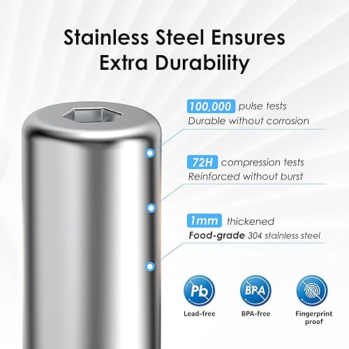 Miniatura 6 de Waterdrop Sistema de filtro de encimera de acero inoxidable de 5 etapas, filtro de agua de grifo de 8000 galones, reduce metales pesados, mal sabor