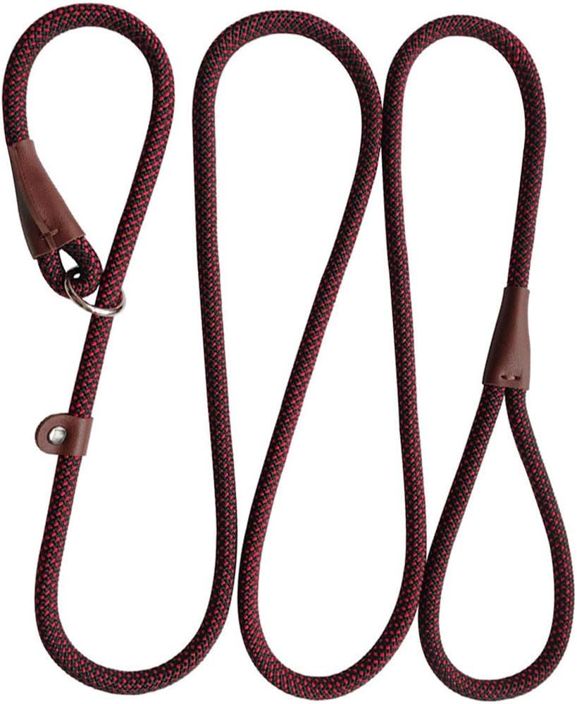 MayPaw 7FT Dog Slip Lead, Durable Strong Nylon Rope Lead, 6mm & 12mm Thick Dog Training Lead for
