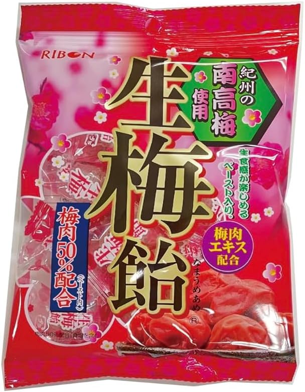 Amazon.co.jp: リボン 生梅飴 90g 梅 飴 梅飴 キャンディ (生梅飴, 1個) : 食品・飲料・お酒