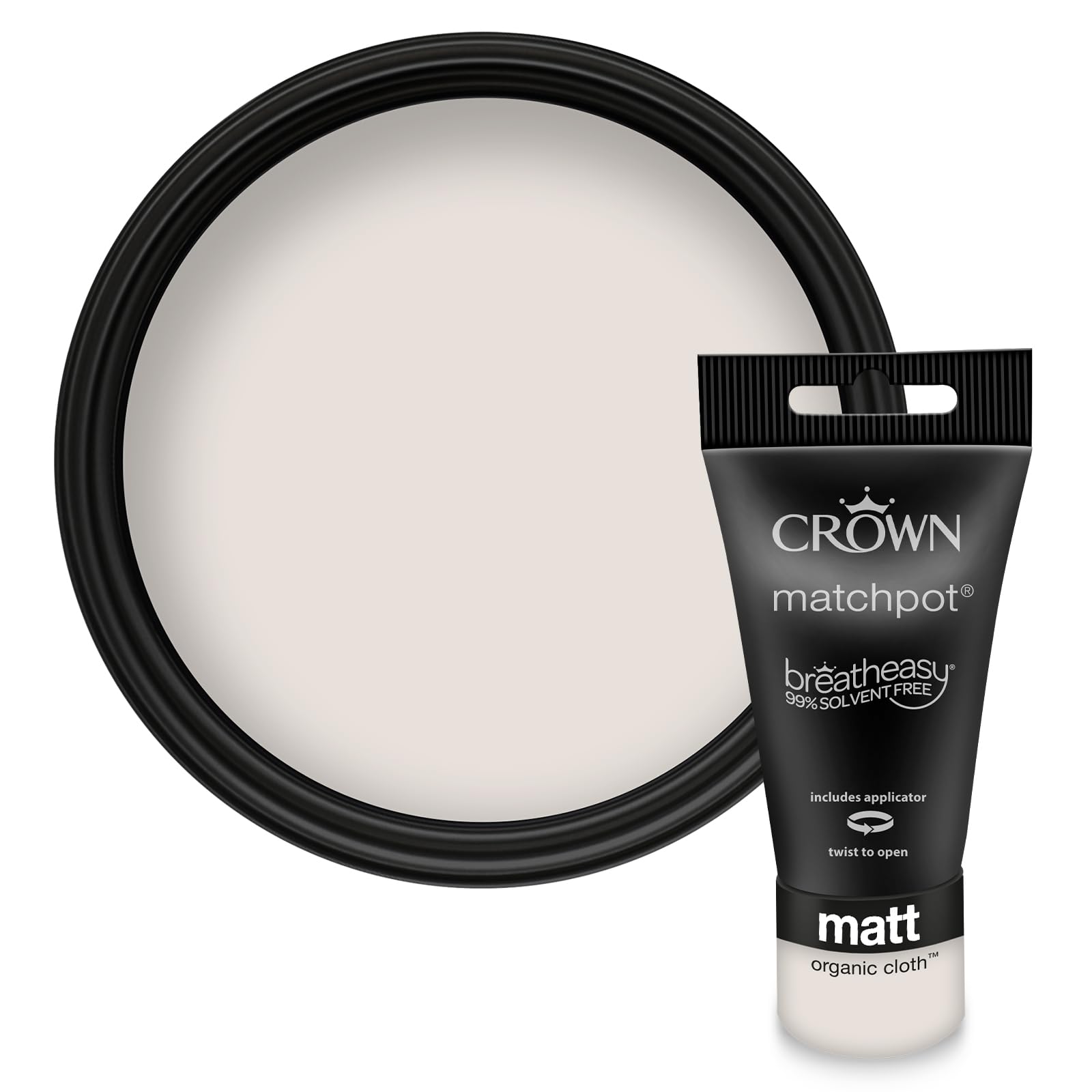 Crown WALLS & CEILINGS Neutral Matt Paint Tester Pot - Sample 40ml