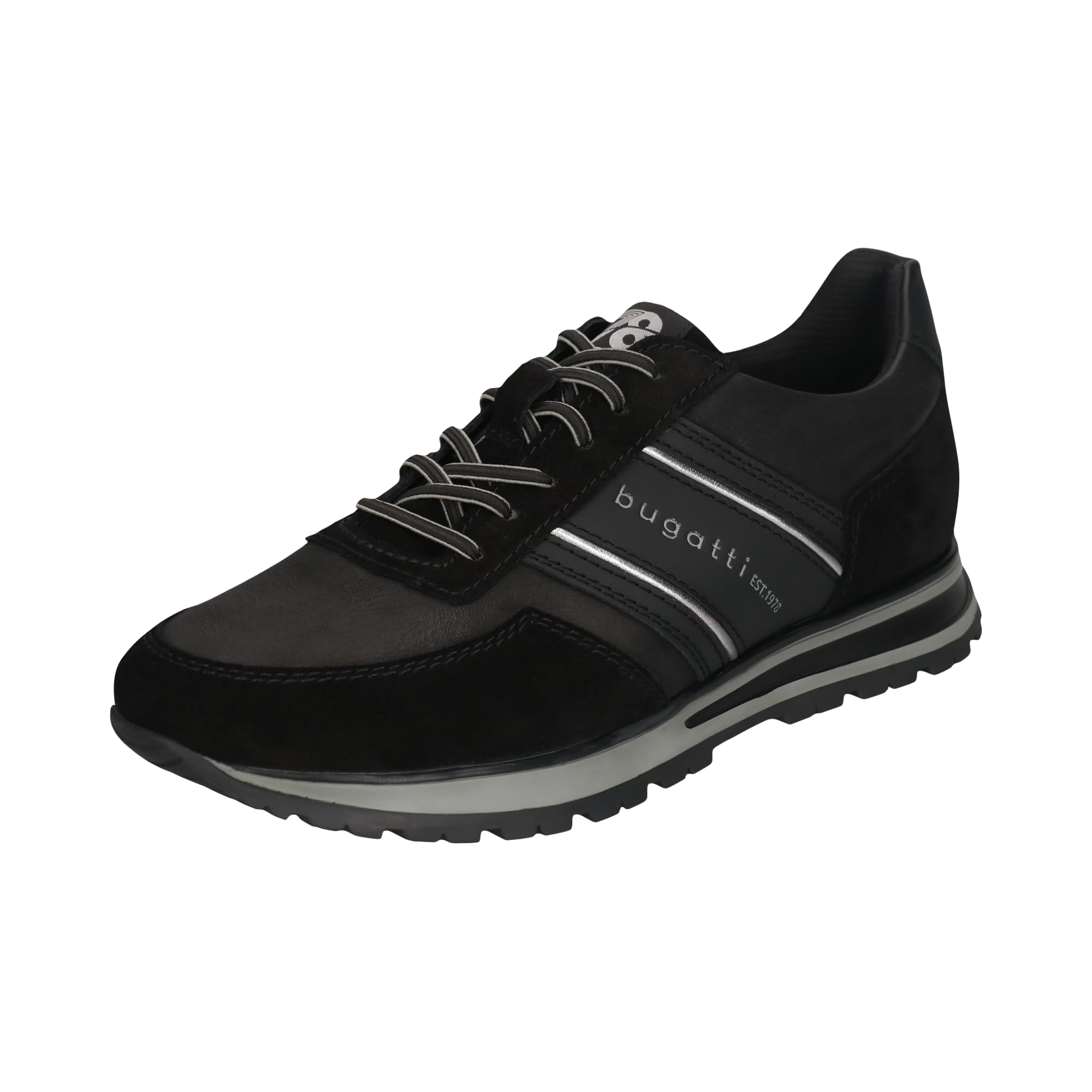bugatti Men's Business Shoes, Men's Lace-Up, Interchangeable Footbed, Black 1010, 10 UK