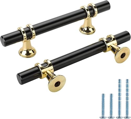 Rergy Paquete de 10 tiradores negros para gabinetes de cocina, tiradores de cajón de gabinete de cocina, 3 pulgadas (2.992 in), manijas de gabinete