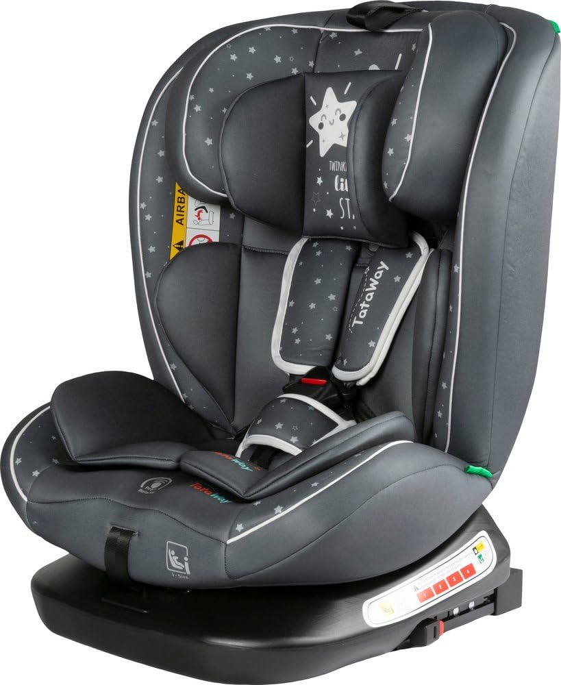 I-Size Autositz 40-150 Cm, Um 360 Grad Drehbarer Kindersitz, Mit Isofix-Haken, Gruppe 0-1-2-3, Ca. 0-12 Jahre (0-36 Kg), Höhenverstellbar, Neigbar