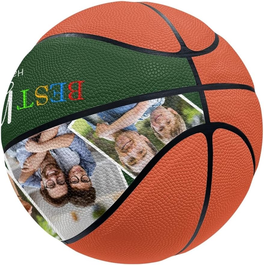 Best Daddy Ever Personalized Basketball Father's Day Festival Gift for Dad, Custom Photo Picture Basketball Fathers Day Birthday Gift for Dad Papa from Daughter Son