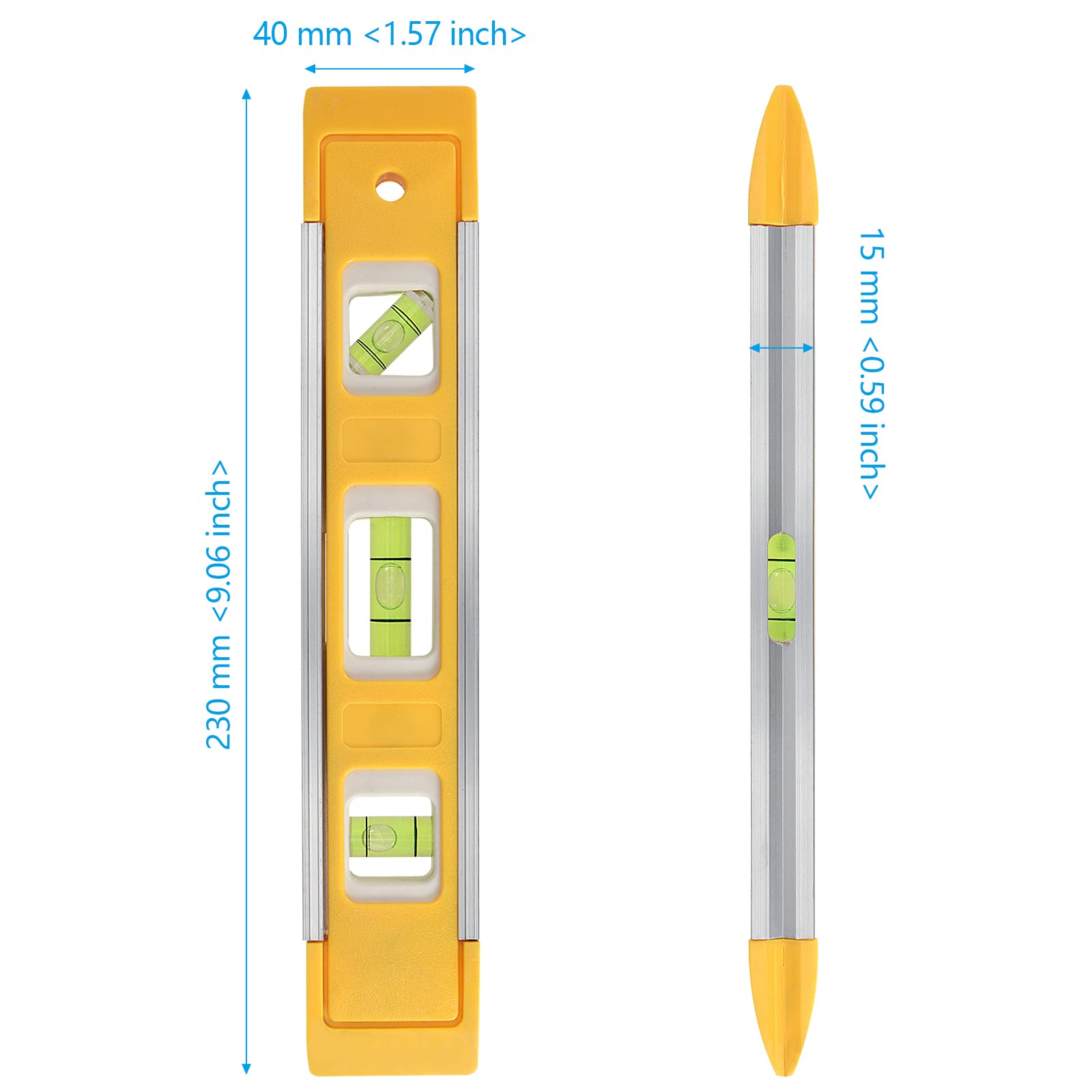 Magnetic Torpedo Level - 6 Pack, Shock Resistant -2