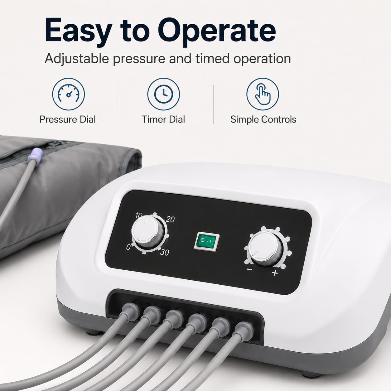 Massaggiatore elettrico a compressione ad aria con timer per piedi
