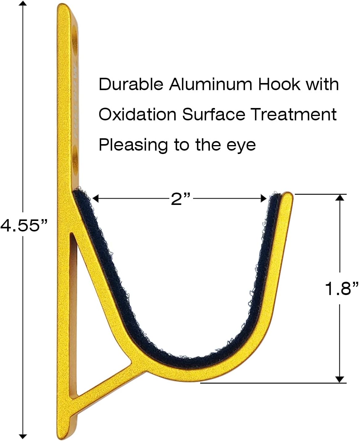 Gun Rack Wall Mount, Horizontal Hooks for Wall, Durable Aluminum Shotgun Hangers for Storing Rifles, Shotguns and Bows (4 Pairs)