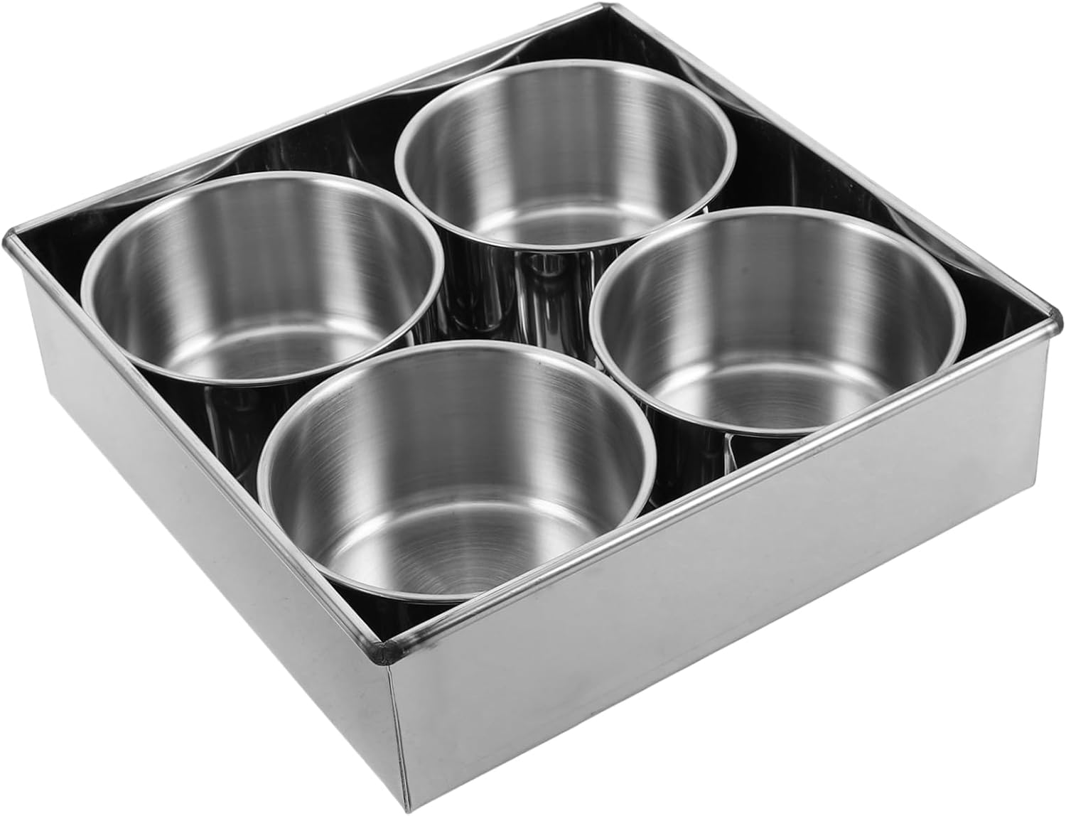 4grids Compartment Condiment Household Box Stainless Steel Seasoning Organizer Airtight Lid Japanese Sauce Storage Container