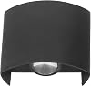 LED Wall Light Decorative Aluminum Alloy Black Wall Sconce Lamp for Outdoor (Warm Light)