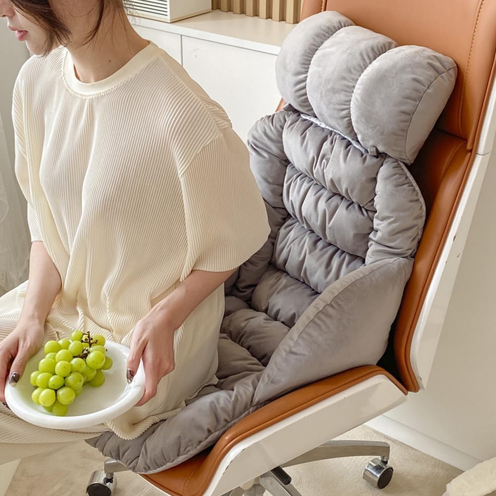 デスクチェアクッション ソフトシートクッション オフィスシートパッド 取り外し可能な枕付き 快適な学生用椅子パッド ロッキングチェア
