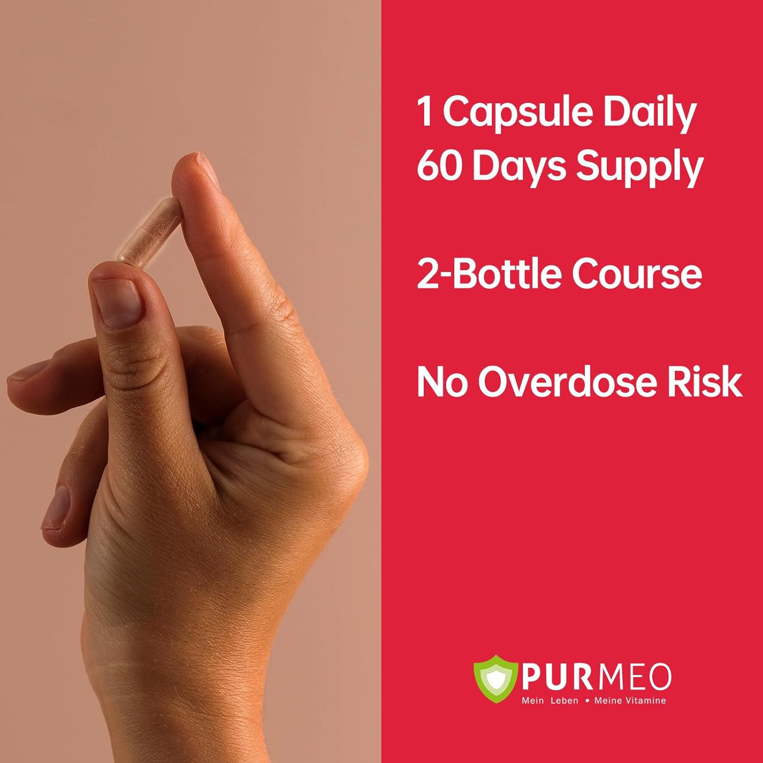 purmeo Tinnitus Relief - 1 Per Day - German Pharmaceutical-Grade - Alpha Lipoic Acid & Methylcobalamin, B Vitamins, Boswellia, Choline - Ear Health Supplement - 60 Days Supply