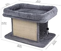 Vista 2 de Cama grande para gatos con poste rascador y tabla de peinar, resistente y duradera, ideal para razas pequeñas