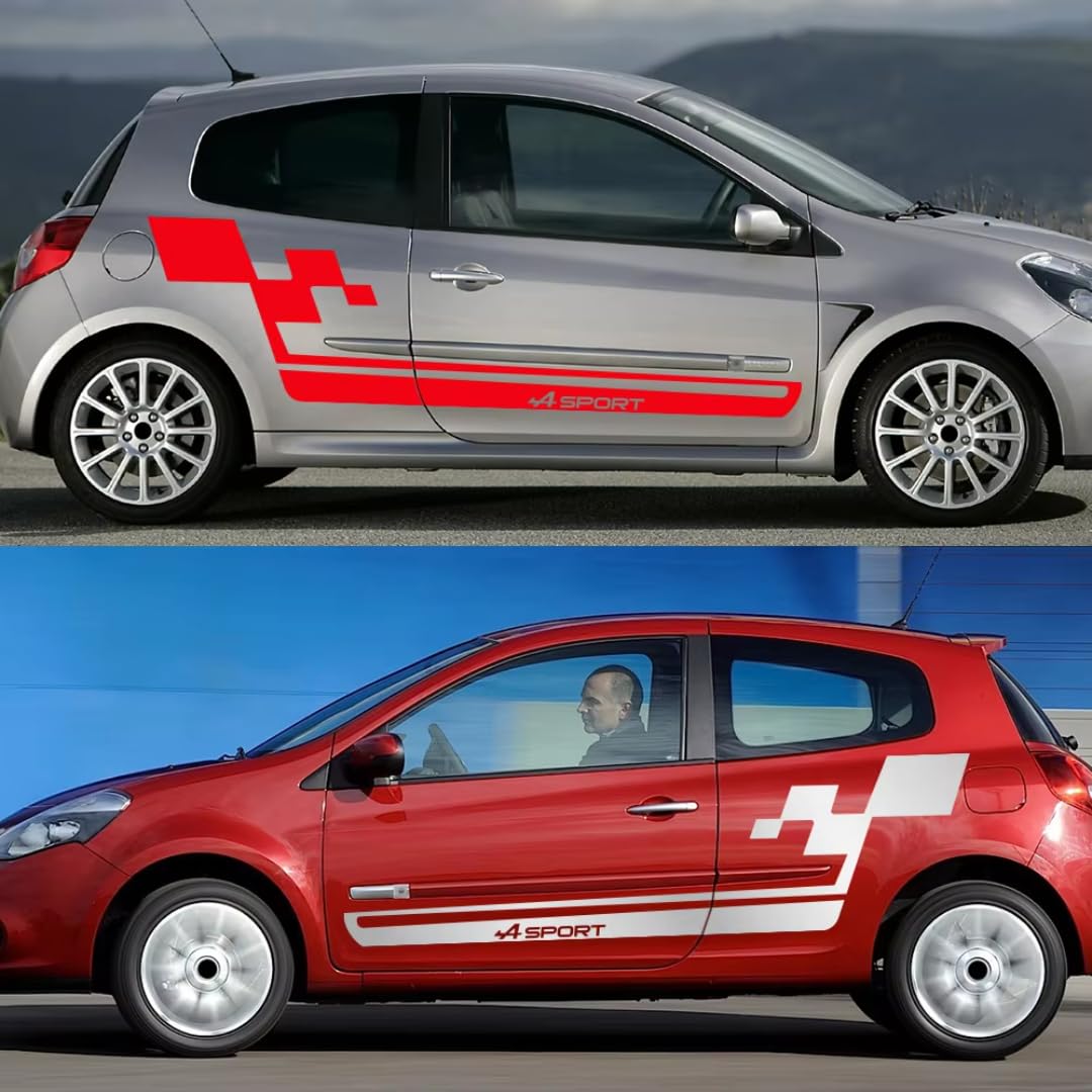 Naklejki samochodowe do Renault Clio Cup Rs Tuning Akcesoria Samochodowe Drzwi Boczne Naklejka Auto Decor Naklejka