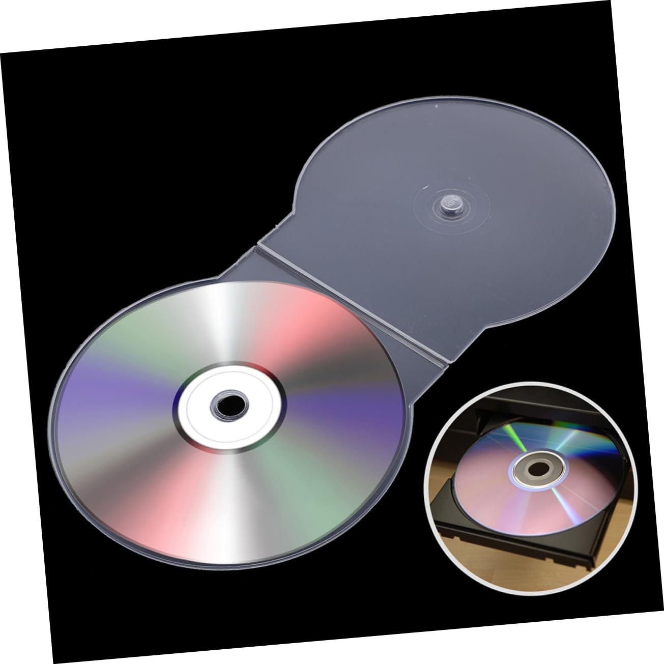 Custodia in Plastica Trasparente Per Cd e Dvd Singoli, Porta Cd Leggero e Portatile, Confezione Da 50 Pezzi, Per Viaggi, Auto e Archiviazione Domestica
