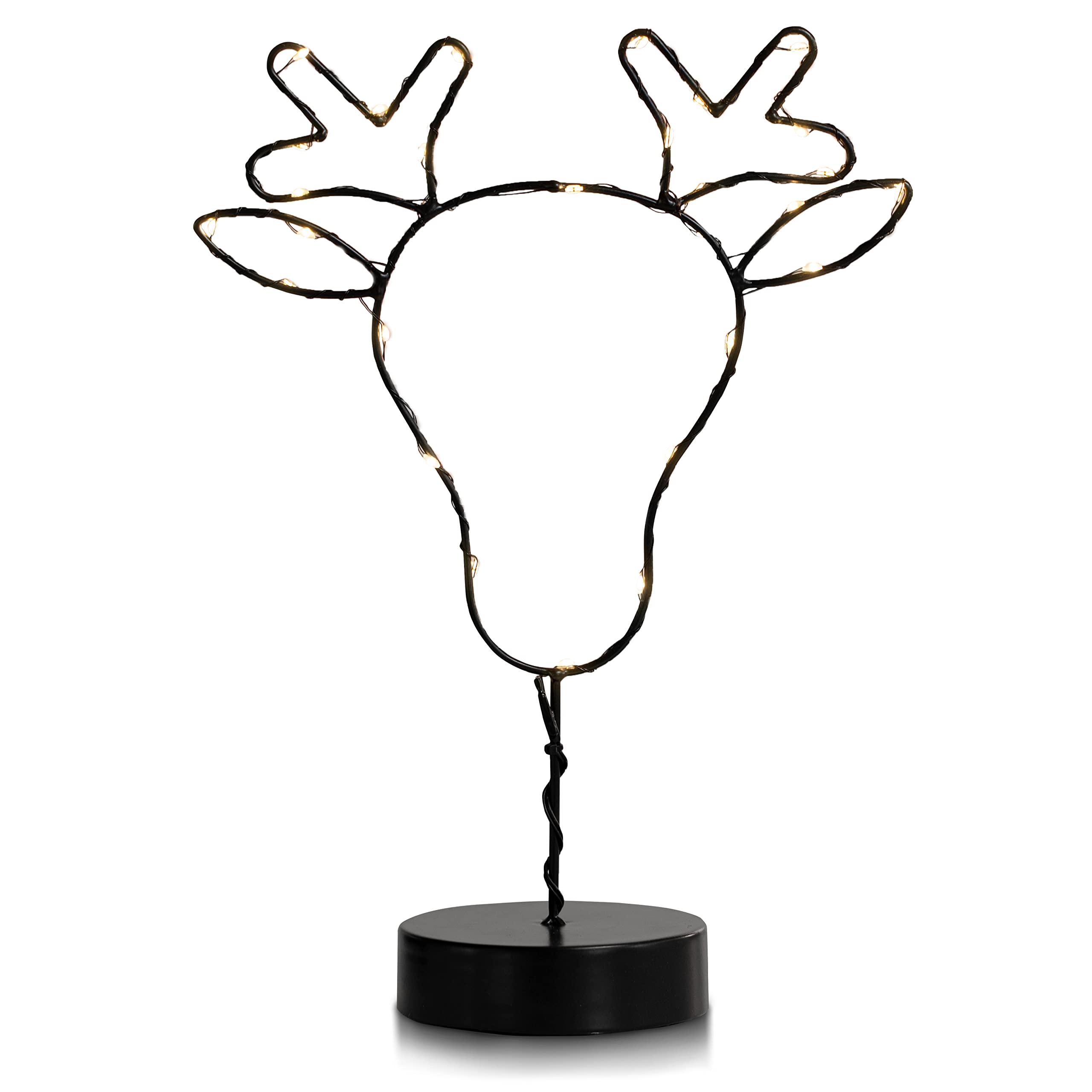 Décoration de Noël LED en métal Renne Luna luminaire festif DecoKing