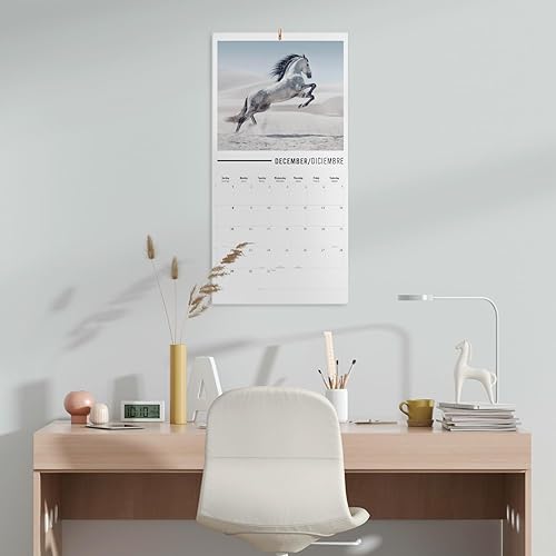 Miniatura 7 de Calendario de caballos 2024 de 12 x 12 pulgadas, sin plástico, FSC, comienza la semana el domingo, planificador de 12 meses, calendario de pared
