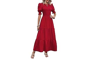 Women's Casual Summer Dresses 2024: Red Spring Flare